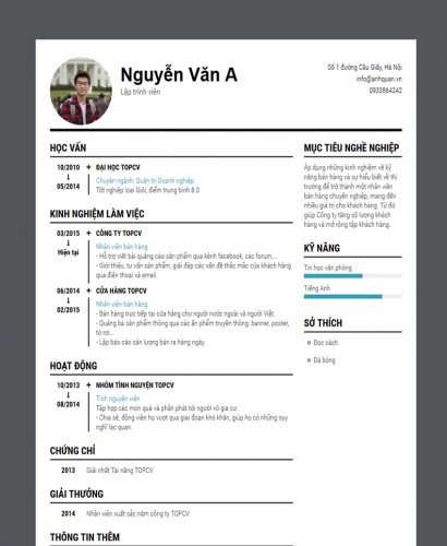 Mẫu CV 004