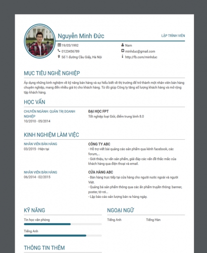 Mẫu CV 10