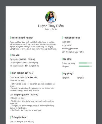 Mẫu CV 12