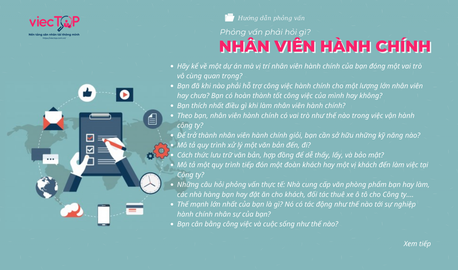 Phỏng vấn phải hỏi gì: NHÂN VIÊN HÀNH CHÍNH