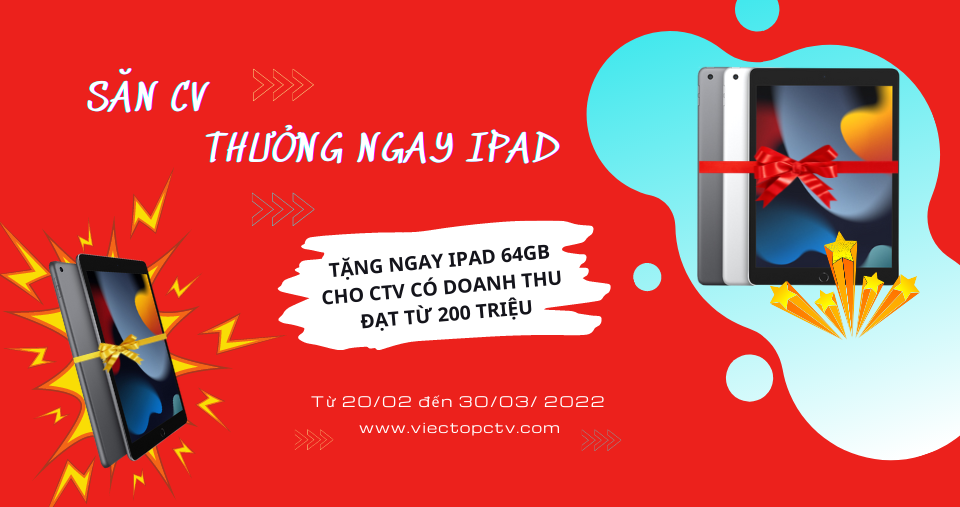 Săn CV tháng 3 nhận thưởng tổng giá trị lên đến 30.000.000 VNĐ