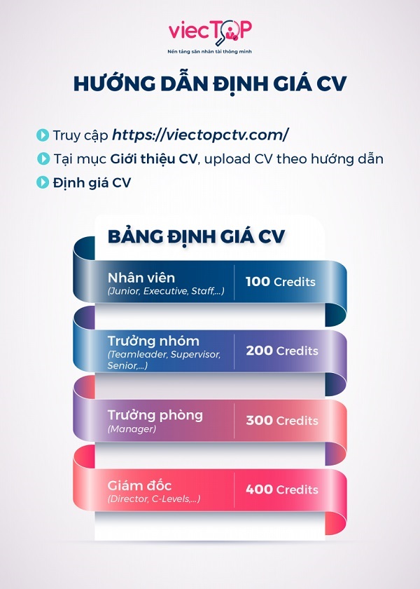 Hướng dẫn định giá CV viecTOP